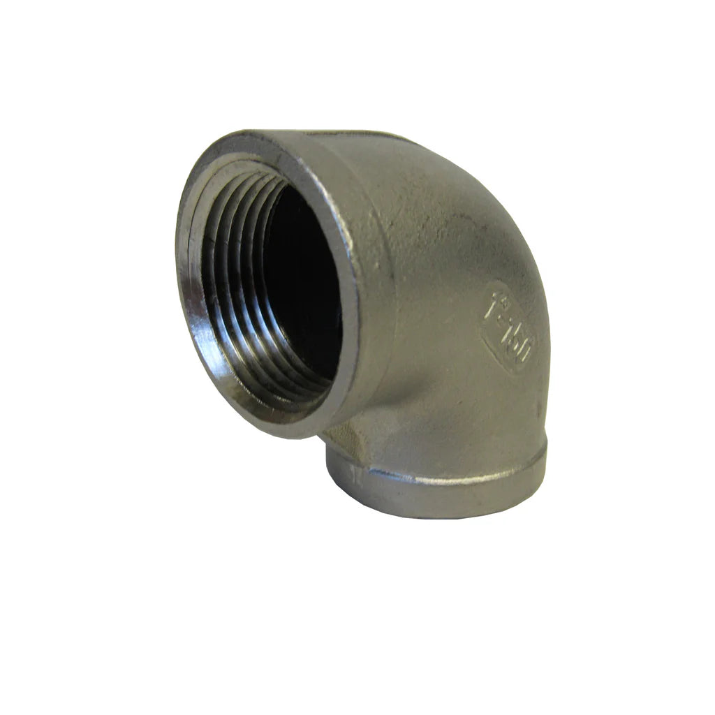 ELBOW, PIPE, FNPT, STAINLESS STEEL, 1-1/2 INCHES