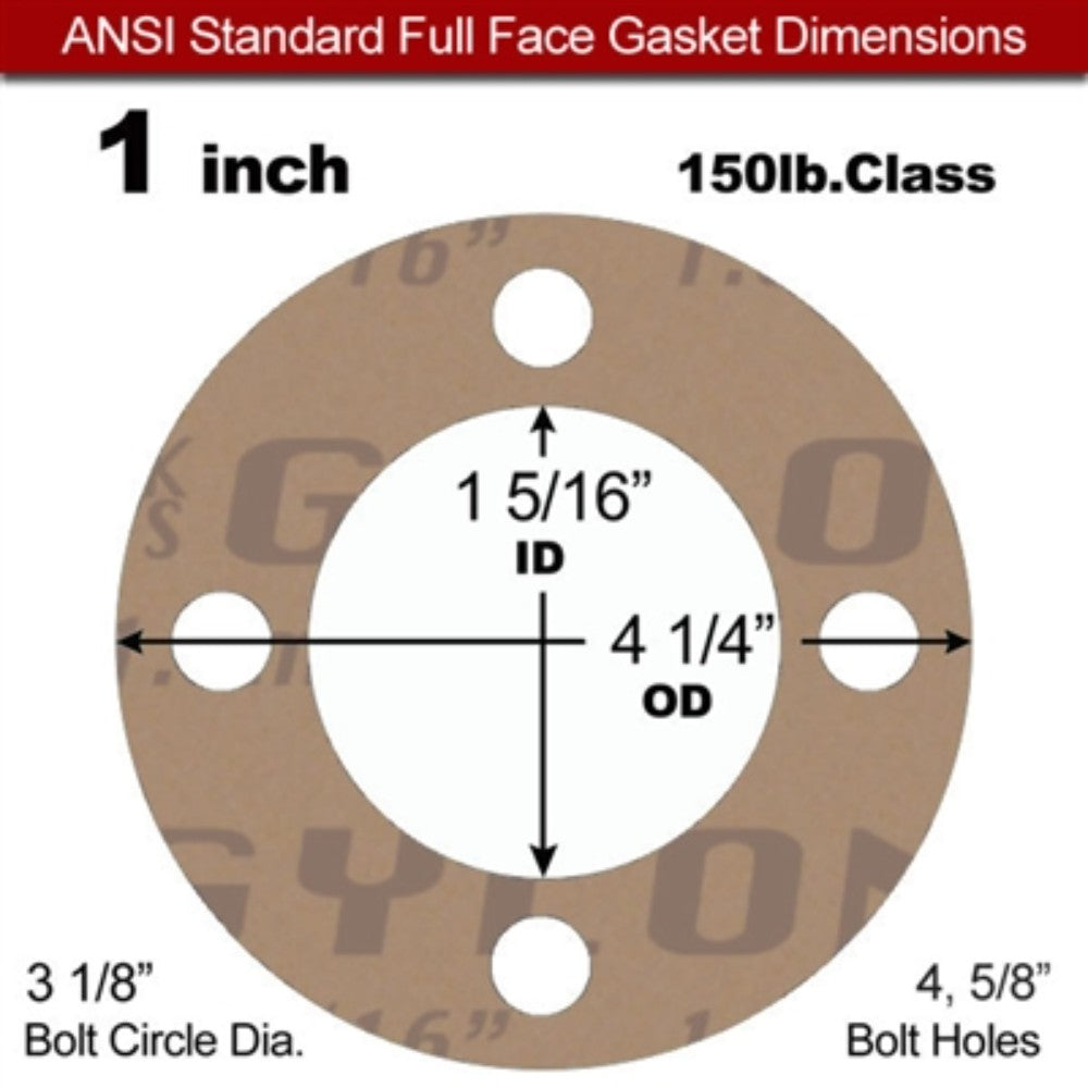 Gasket, Ptfe, Fawn, 1 X 1-5/16 X 4-1/4 X 1/16 Inches 3500FF15006-1