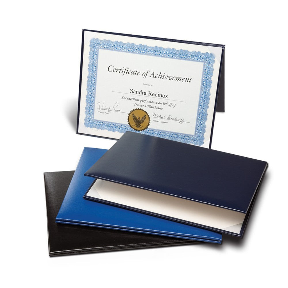 Binder, Awards Certificate, Dark Navy Blue, 8.5 X 11 Inches