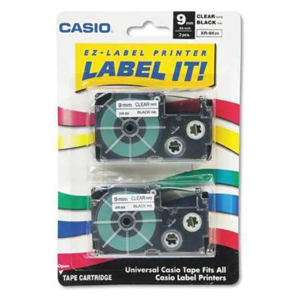 Label Tape, Pressure Sensitive Adhesive, Black On Clear, 9 Mm XR9X2S - TagTorch