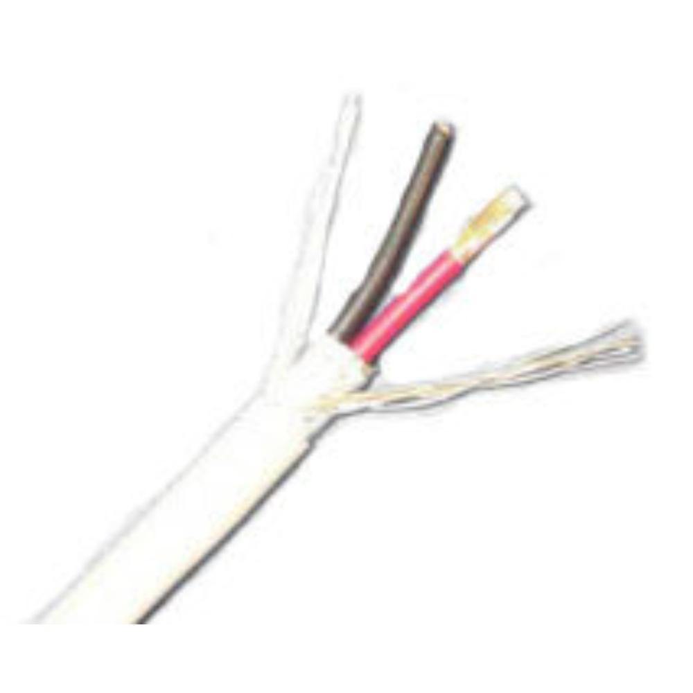 Cable, General Purpose, Shielded, Plenum, 2 Conductors, 16 Awg 16-2C-PSH-WHT-BX - TagTorch