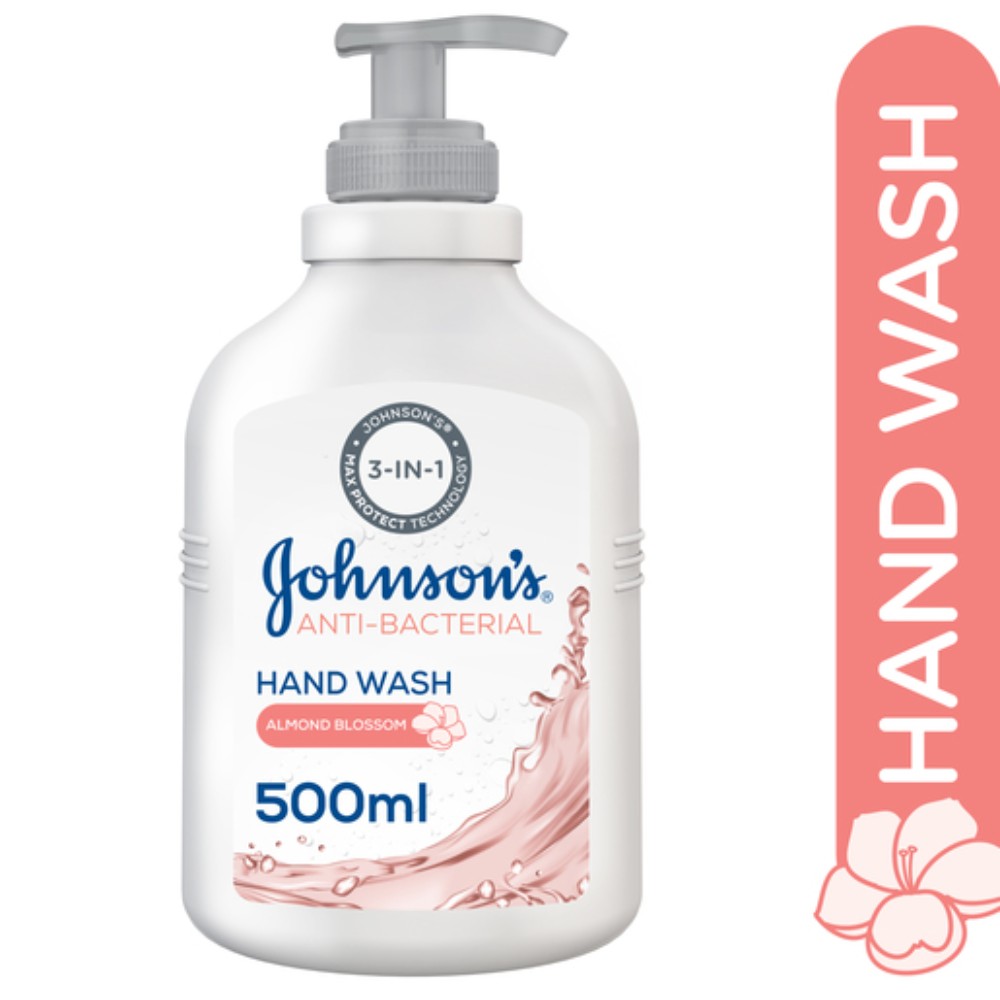 Soap Anti Bacterial Johnson's Antibacterial Hand Wash Almond Blossom 500ml