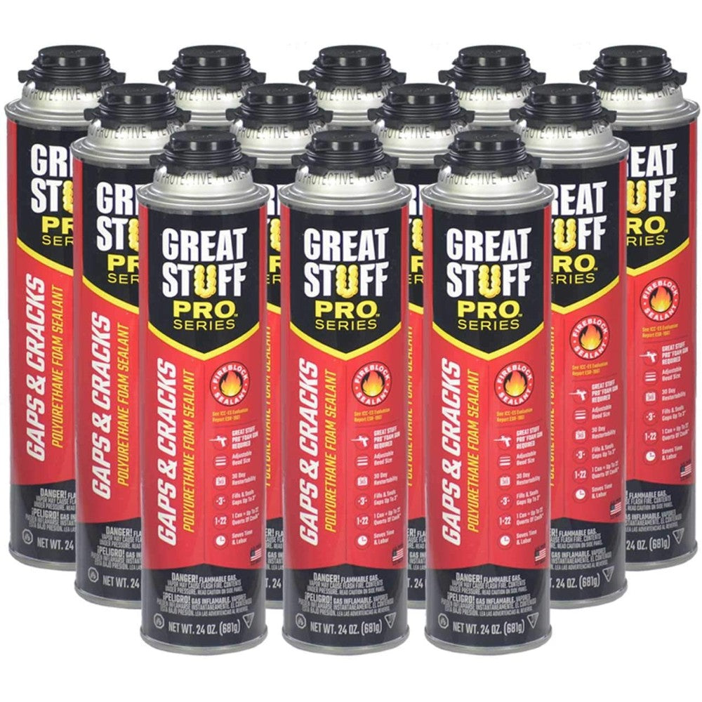 Sealant, Gun Foam, Pro Gaps And Crack, 24 Oz, Gsgc24-12 GSGC24-12