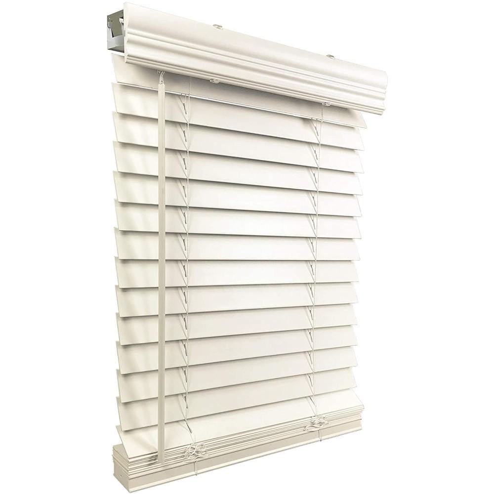 3 1/2" Levolor Vinyl Vertical Blinds, Width: 60", Length: 50", Color / Pattern: Ivory 23731971 - TagTorch