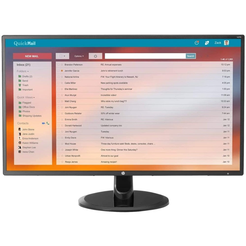 Monitor 27 In HP V270 27” LED Monitor