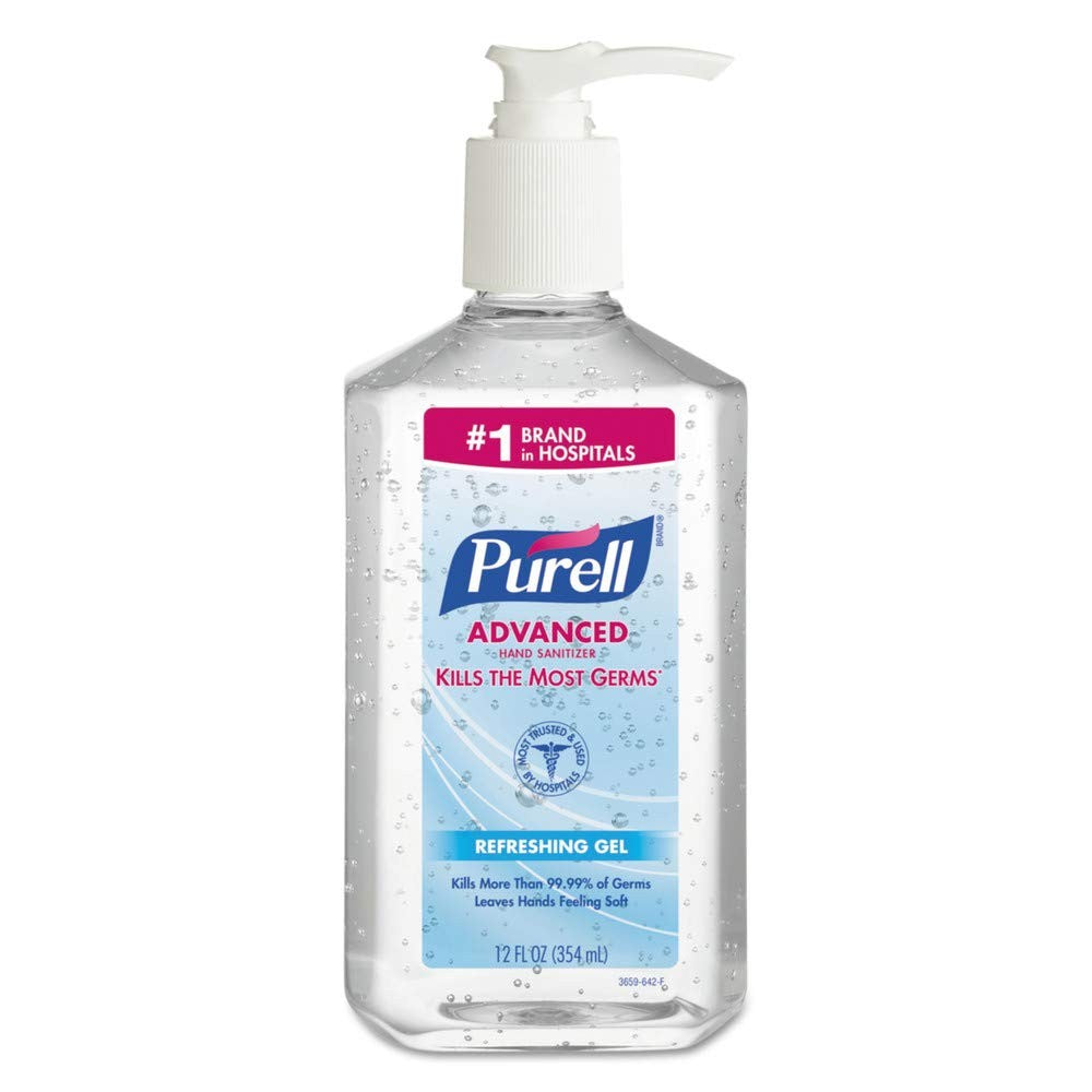 Sanitizer, Hand, Gel, Pump Bottle, 12 Oz 3659-12, 9659-12