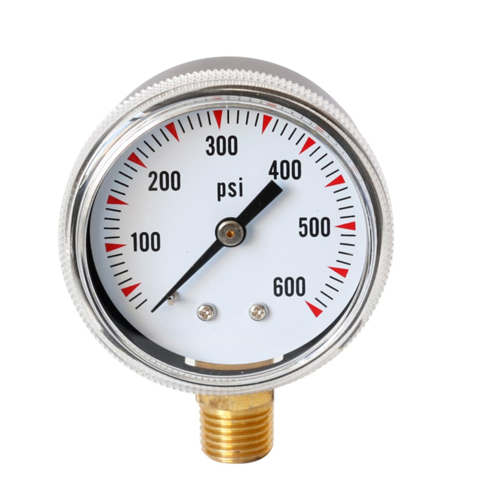 Gauge, Pressure, Range: 0-600 Psi; Dial Size: 4 1/2 Inches