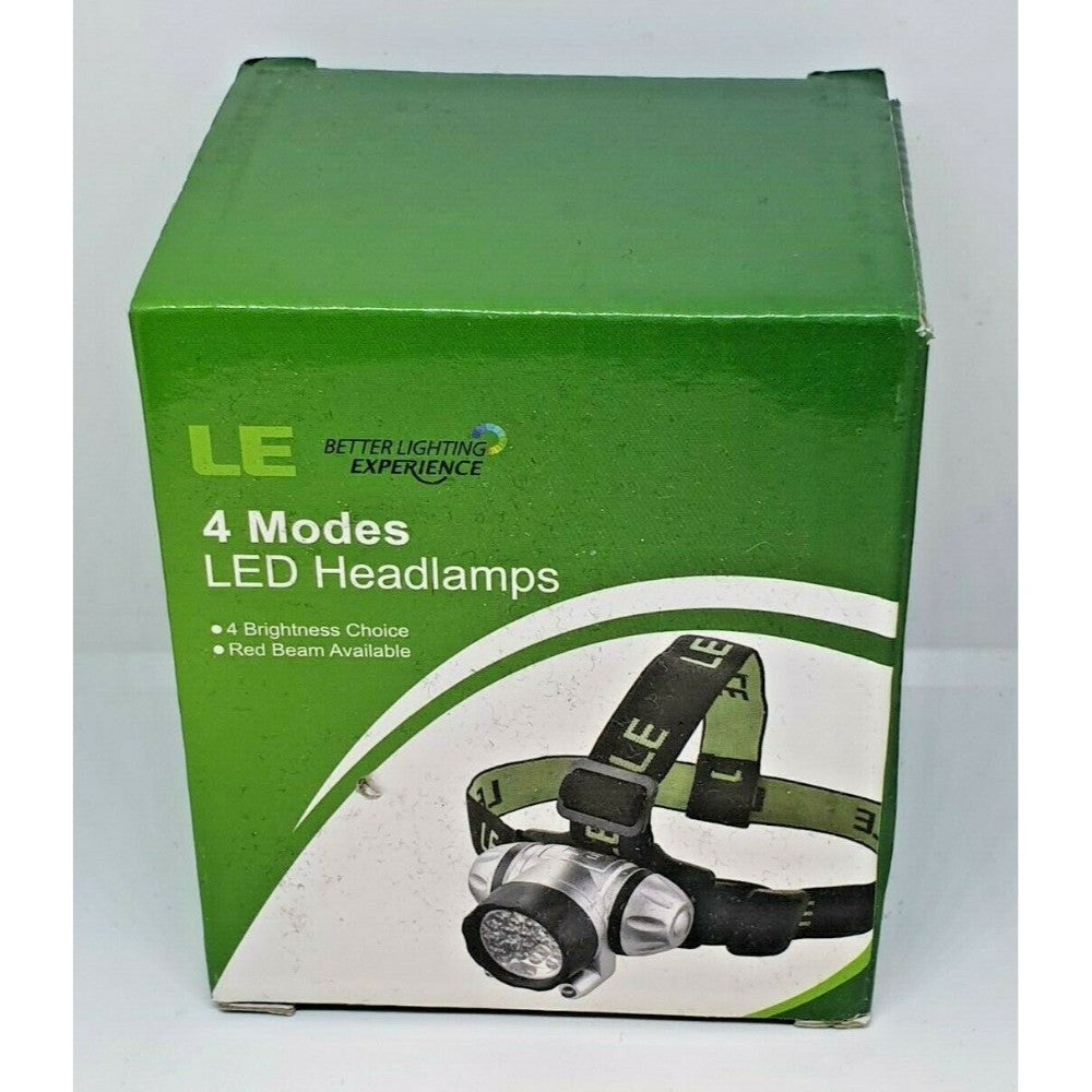 LE Better Lighting Experience 4 Modes LED Headlamps 4 Brightness Choices - NEW 3200011/X00035J2N1