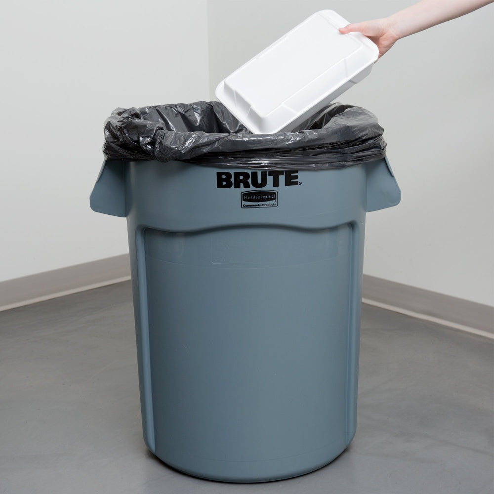 Can, Trash And Garbage, Front Step-On, Rectangle, Plastic, Beige, 8 Gallon FG264360GRAY