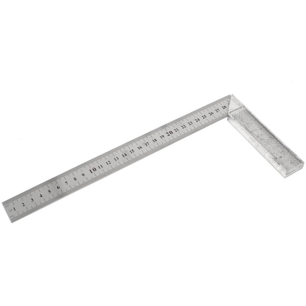uxcell 30cm 12" 90 Degree L Shape Square Silver Tone Ruler Tool A14092600UX0184