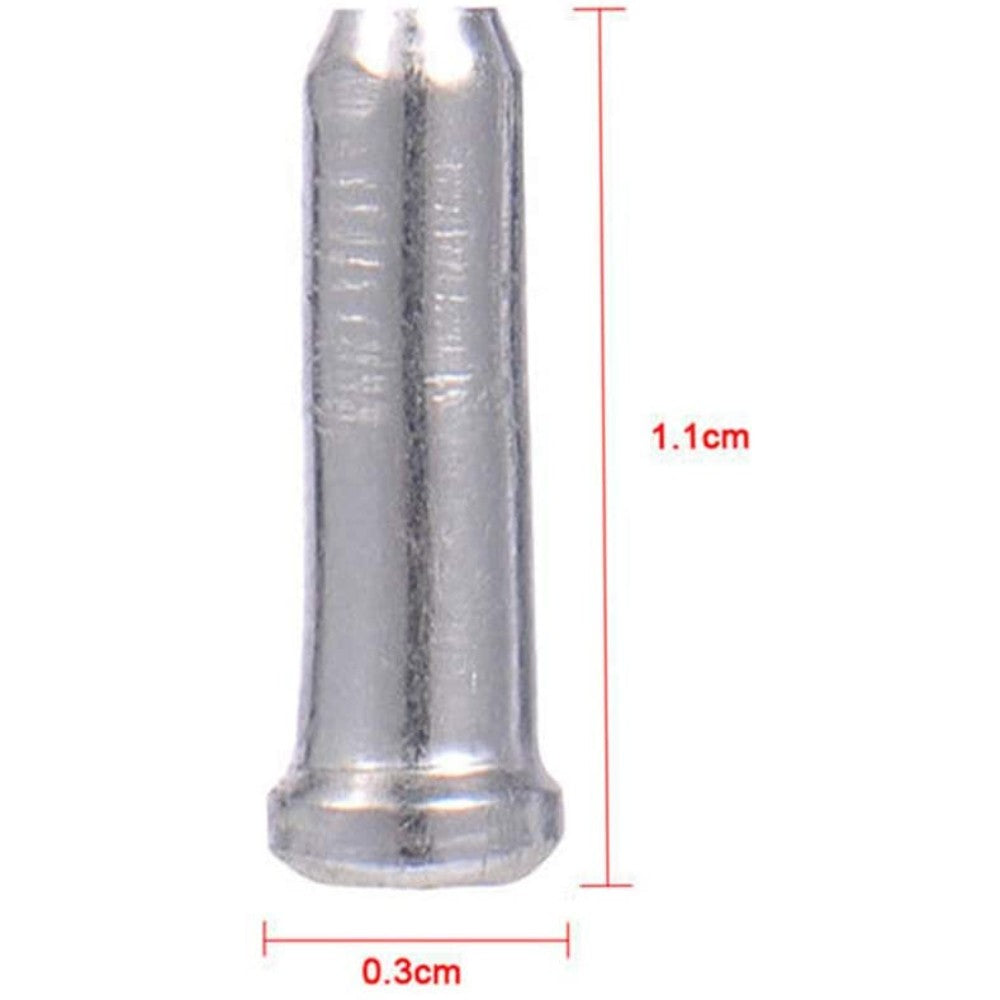 Huture 200Pcs Alloy Bicycles Brake Cable Caps End Tips Shifter Crimp Ferrules Caps for Road Mountain Bikes Silver Brake Caps
