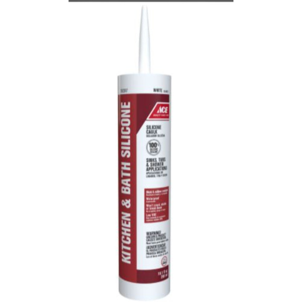 Blade Fan Condenser Ace White Silicone Kitchen and Bath Caulk 10.1 oz.