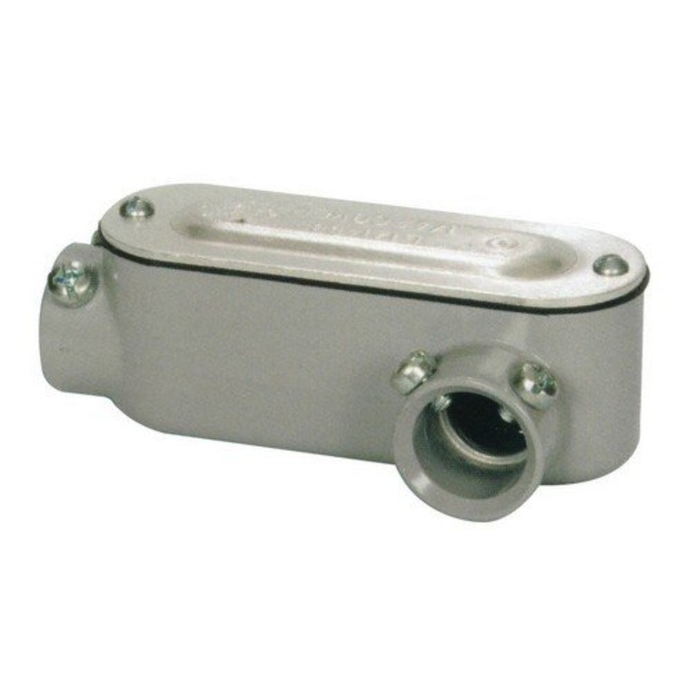 3/4" Emt Set Screw Type Aluminum Conduit Bodies With Covers And Gaskets, Package= 10 Pcs
