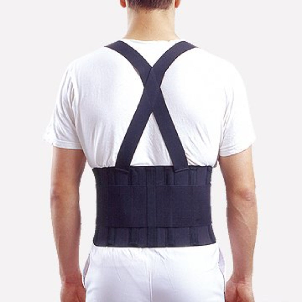 Body Back Support With Suspenders: Size: Large