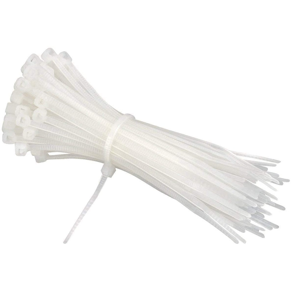 Cable Tie, Size:300X 3.6 Mm, Material:Nylon 6/6, Color: Natural, 100 Nos Per Pack