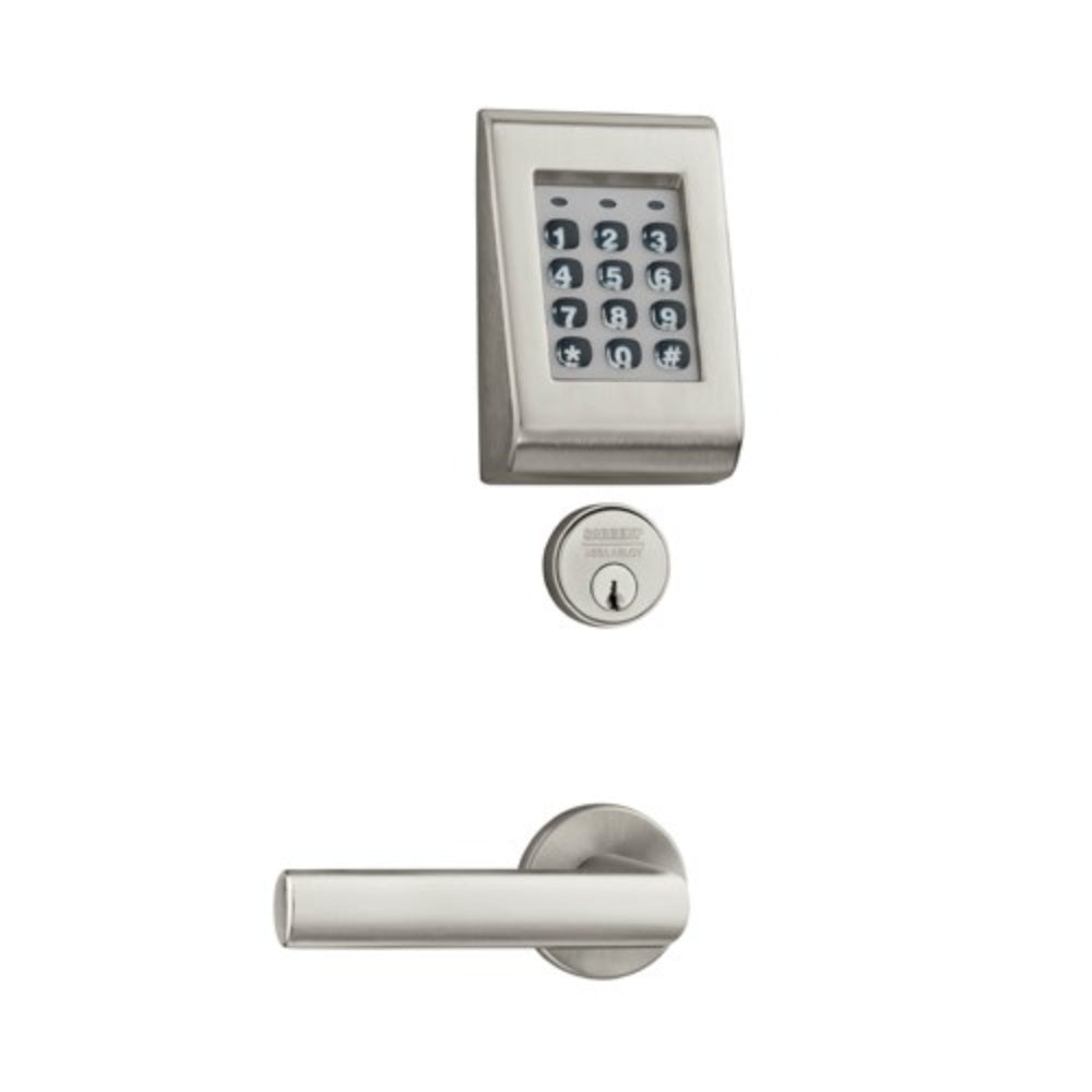 Lock Set, Mortise, Cylinder, Satin, Stainless Steel, Left Lever Handle Sargent KP8977F