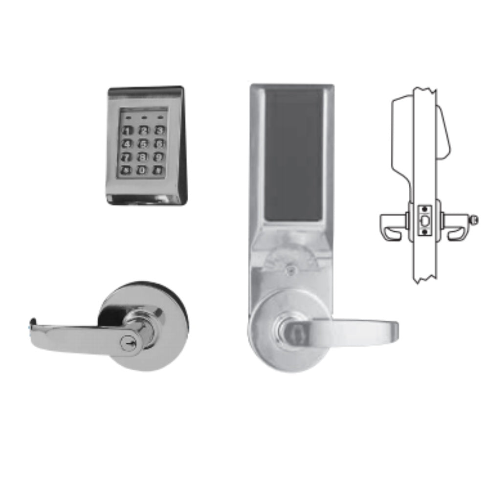 Lock Set, Mechanical, Stand Alone Entry, Cylindrical, Left Hand, 28-Kp10G77Ll26D