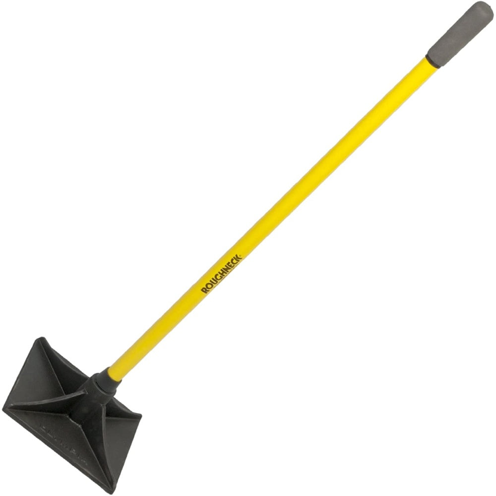 Tamper, Steel, W/ Handle, Large, 10" X 10", 10" (255Mm X 255Mm). Large, Reinforced Cast Iron Base Plate And Fiberglass Handle With Comfort Grip. 63805
