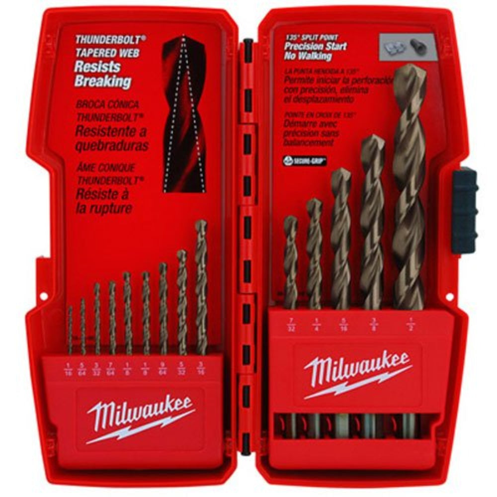 Drill Bit Set, Cobalt, ,14 Pcs 48-89-0026