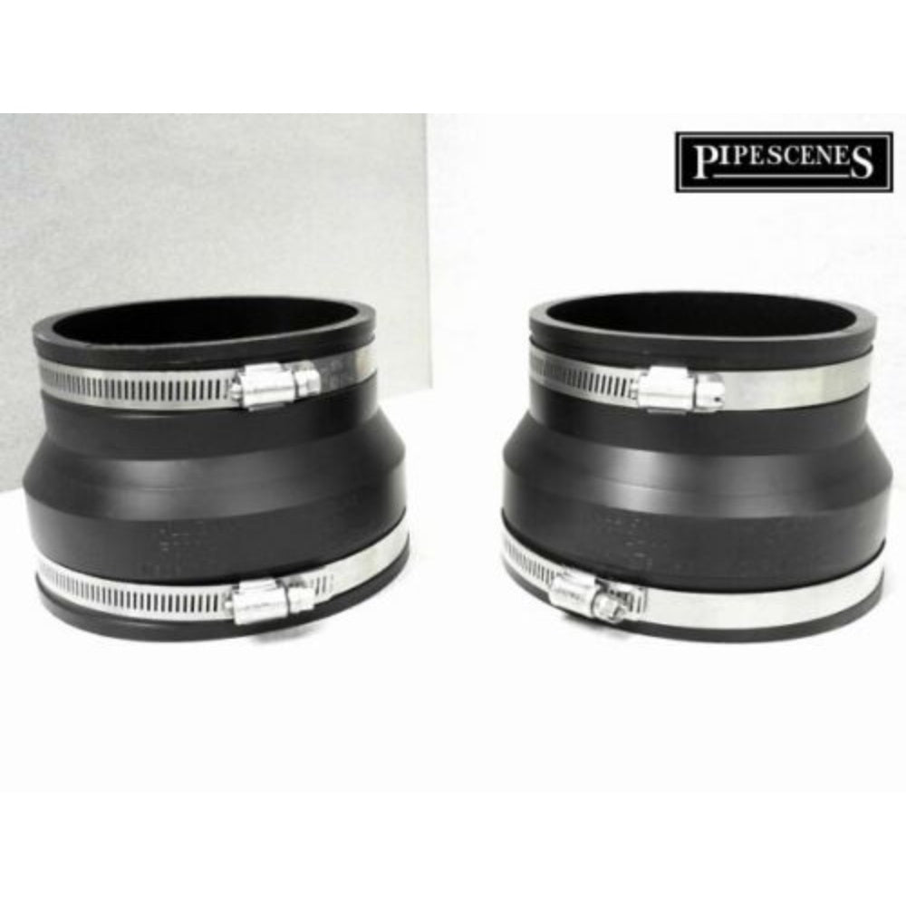 Coupling, Sewage, Pvc, Grey, W/Rubber Gasket, 110Mm, 4"