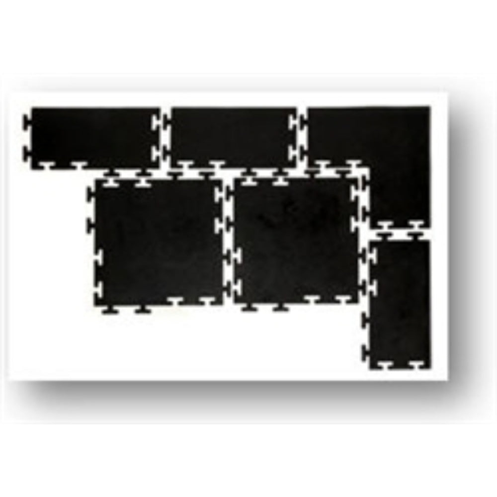 Mat, Floor, Interlocking, Center, Black, 3/8 Inches 301-AS-0001