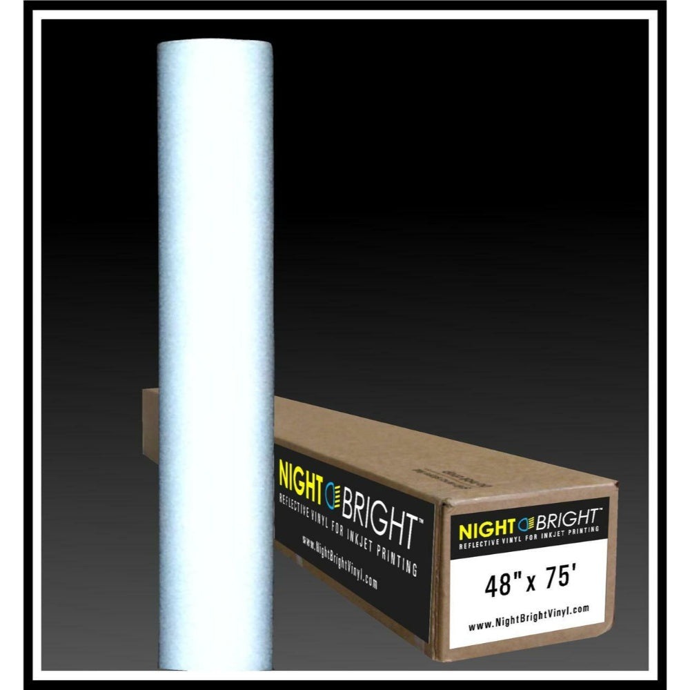 Pvc Film, Inkjet, Printable, Adhesive, Night Bright, 6-Mil, 48" X 25 Y -  Pvc Film, Inkjet