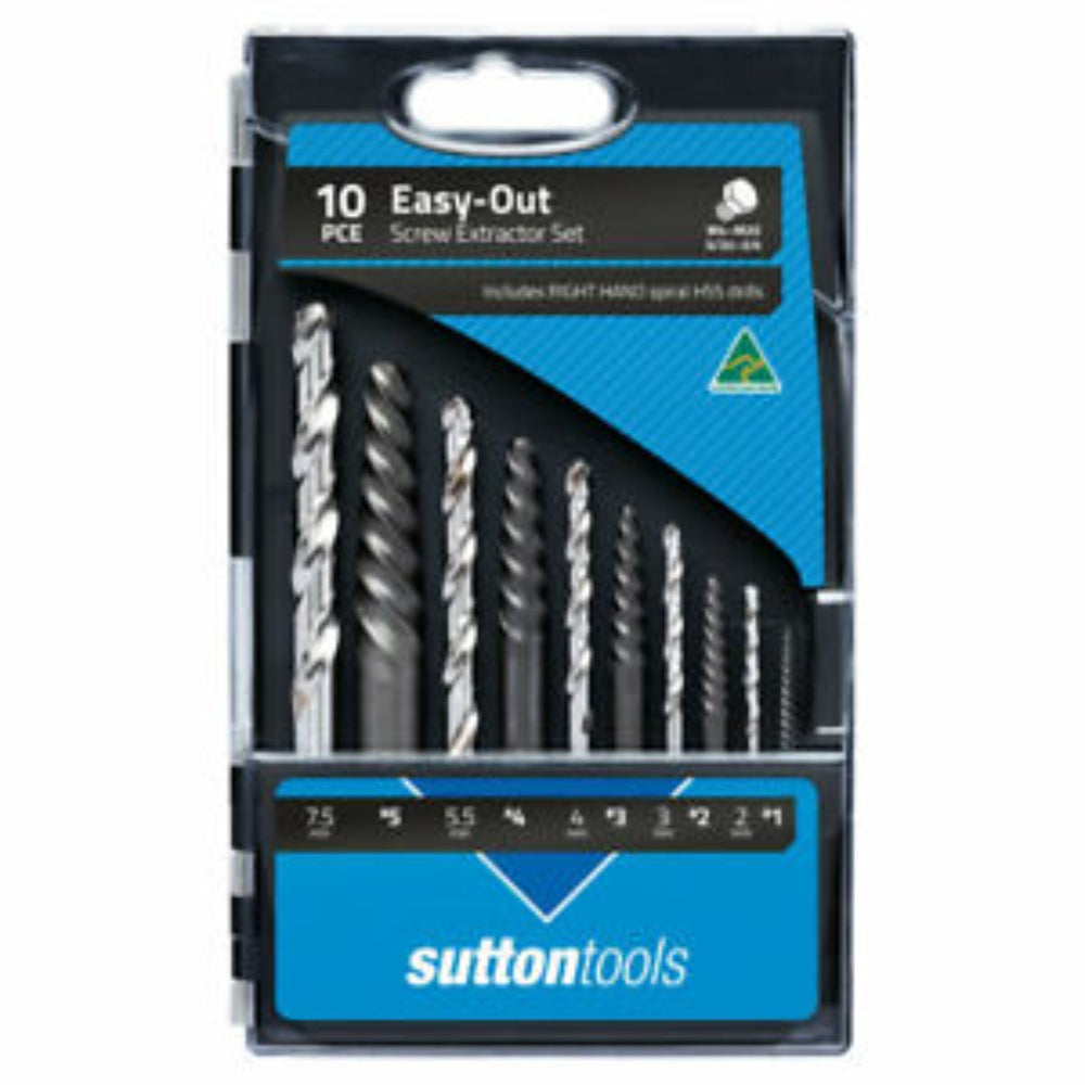 Extractor Set, Screw, Carbon Steel, 10 Piece S20