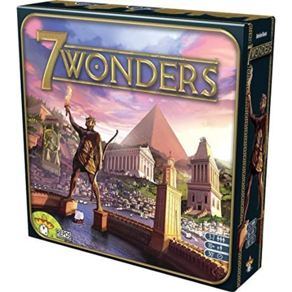 Game, Chance, 7 Wonders, Card Game, 11.25 X 11.25 X 3.25 Inches SEV-EN01