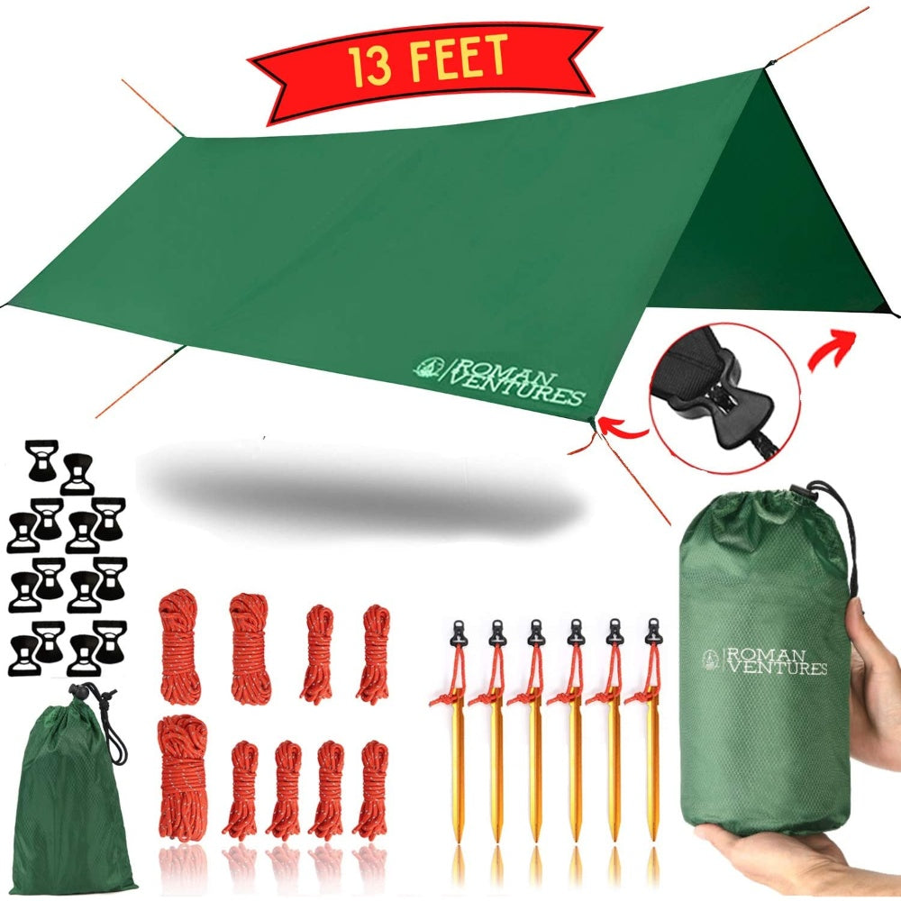 Fly, Tent, Polyester, Green, 18.417 Feet X 16.208 Feet, Nsn: 8340-01-186-3018 5-4-3353-1, MIL-T-44243