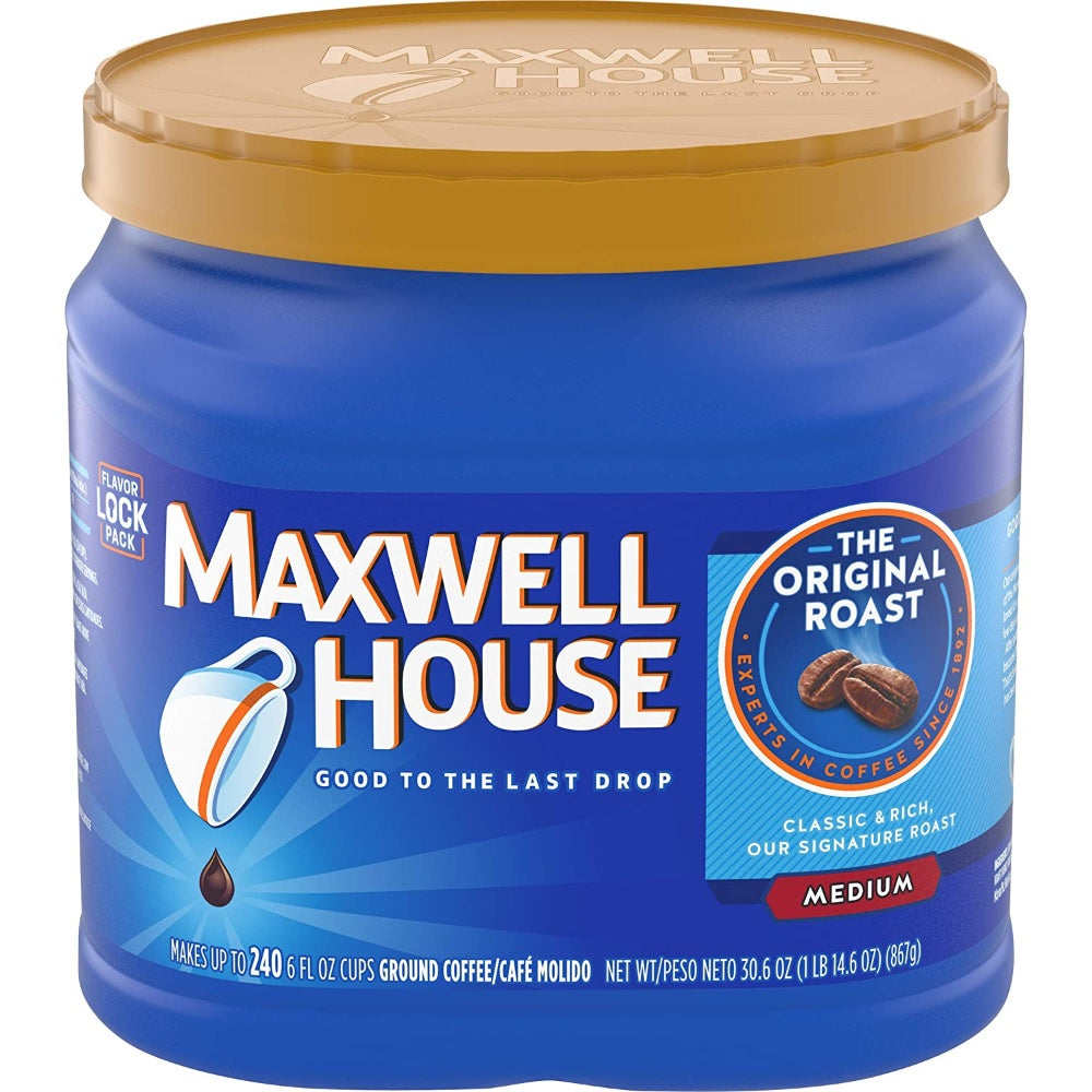 Coffee, Roasted, Medium, Ground Coffee, 30.6 Oz 550700962