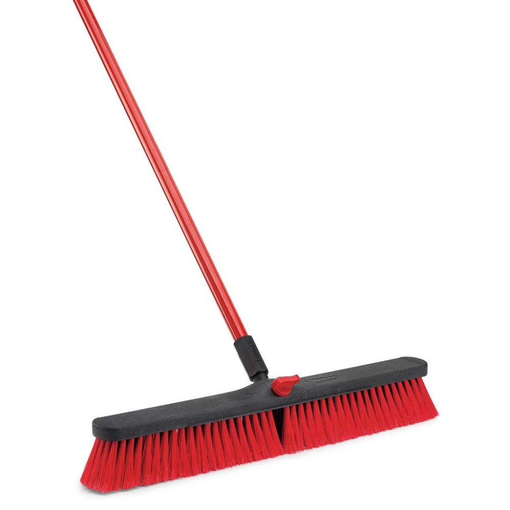 Broom, Push, Multi-Surface, W/Handle, 3" Trim, 24" 805