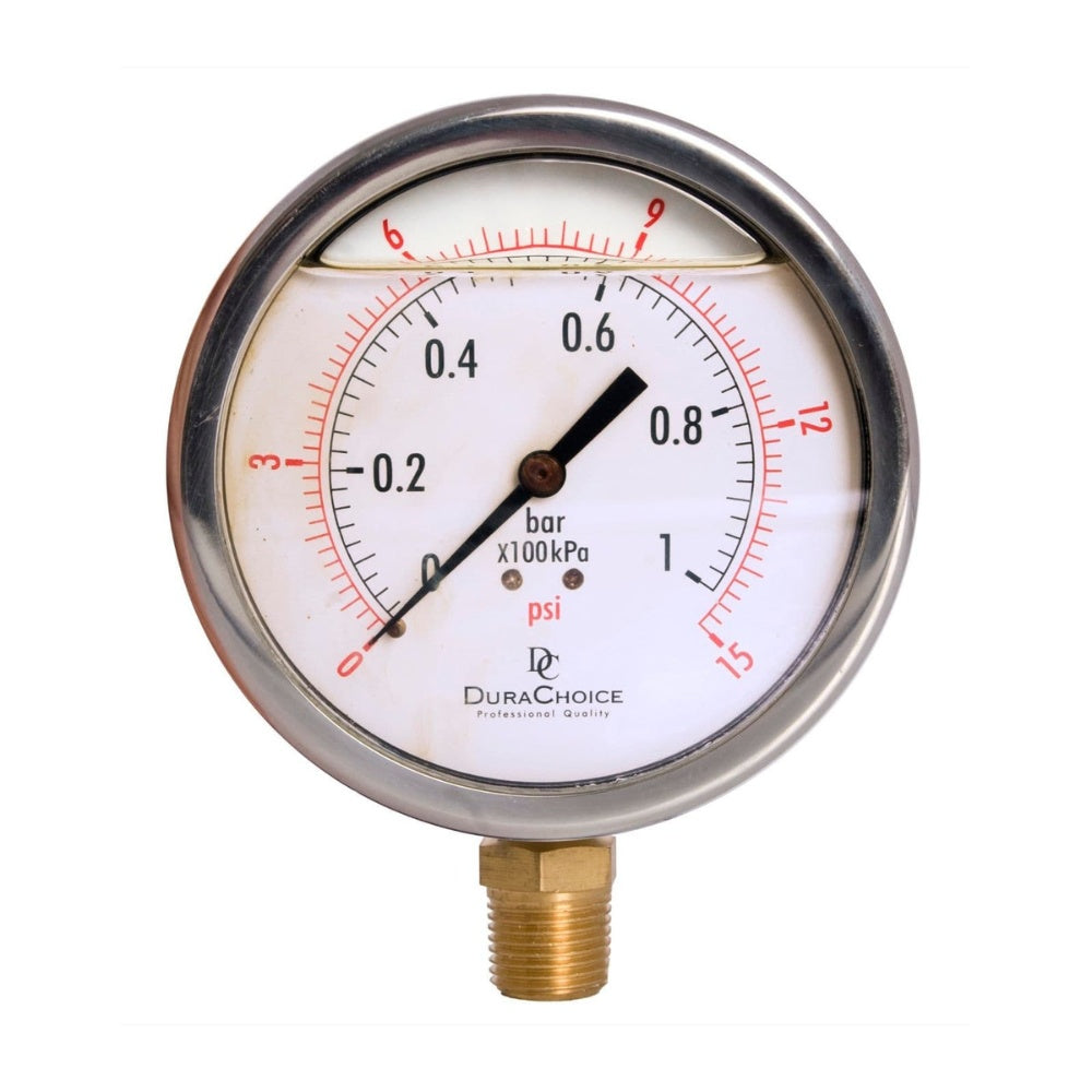 Gage, Pressure, Dial Indicating, Stainless Steel, 4 Inch, 300 Psi PB405L-300