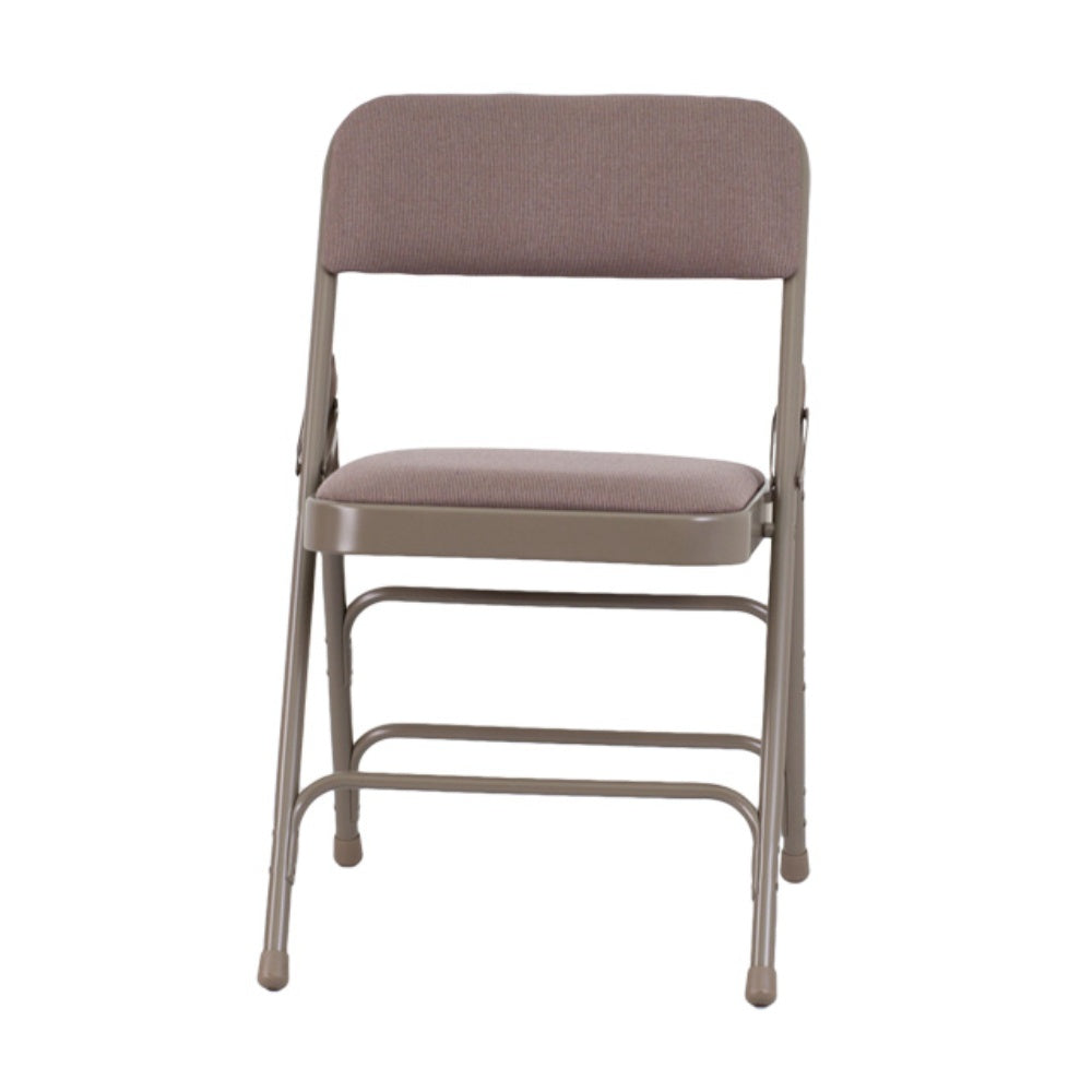 Chair, Folding, Steel, Upholstered, Beige HA-MC-309AF-BGE-GG