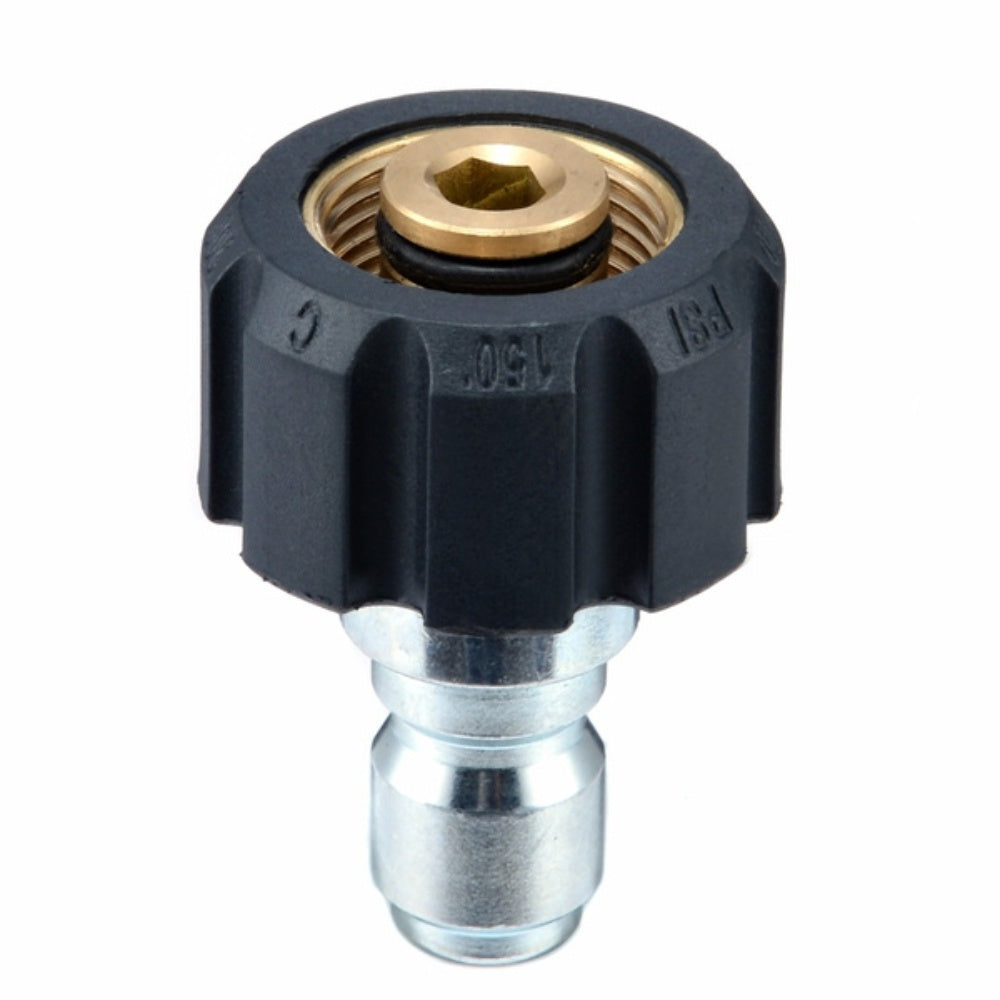 Pressure Hose With Male And Female Fittings, Size: 3/8" X 100 Ft With Hose Fittings M22 Female X 14 Mm Adaptor Coupling