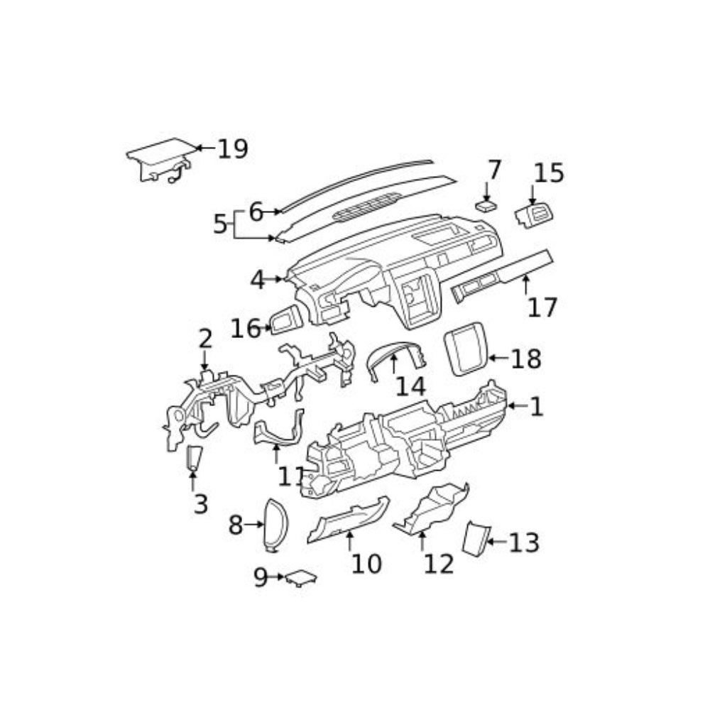 Panel Instrument, Manufacturer Name: General Motors, Part Num: 19331337 19331337