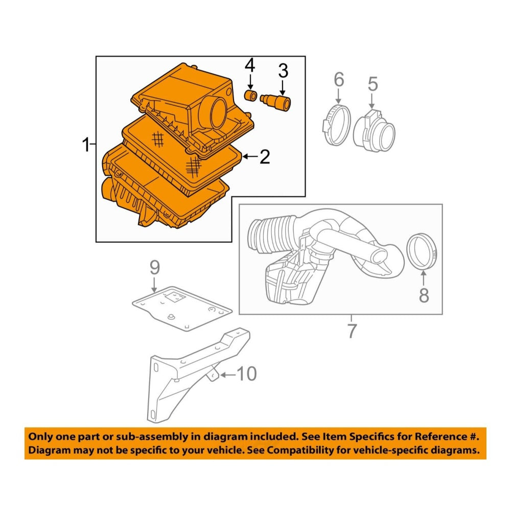 Housing Assembly, Air Filter, Manufacturer Name: General Motors, Manufacturer Part Number: 25873812 25873812