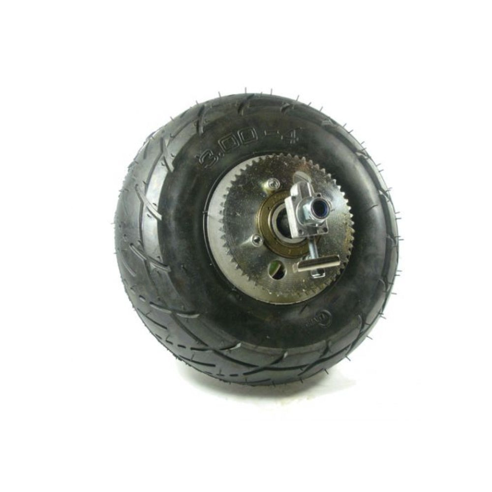 Tire Assembly 3.00-4 3.00-4 Rear Wheel Assembly with #25 Chain Sprocket