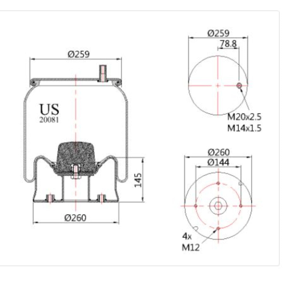 Spring, Air Suspension US20881K