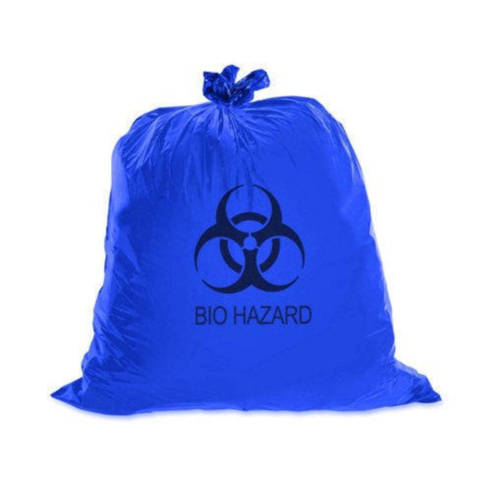 Transparent Plastic Bags , Koc Log Blue Color, Biohazard Logo Black Color. As Per
Approved Design, Size -80X110Cm