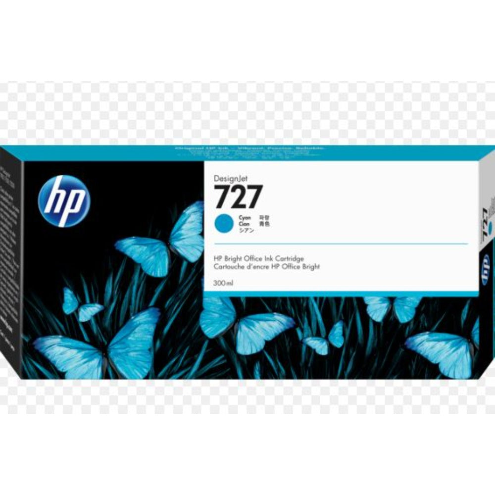Hp 727 F9J76A 300-Ml Cyan Designjet Ink Cartridge