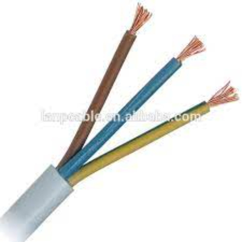 Cable, Type: Flexible, Color: White,  Size 2.5 Sqmm, Code: H05W-F, Roll Length: 80 Yards GULF CABLES