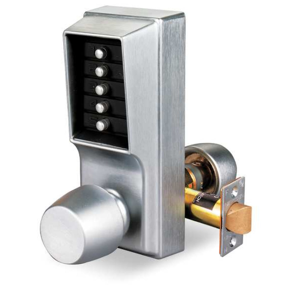 Lock, Mechanical Pushbutton, Combination, Latch Length 1/2 IN, 1011-26D-41/1 U140