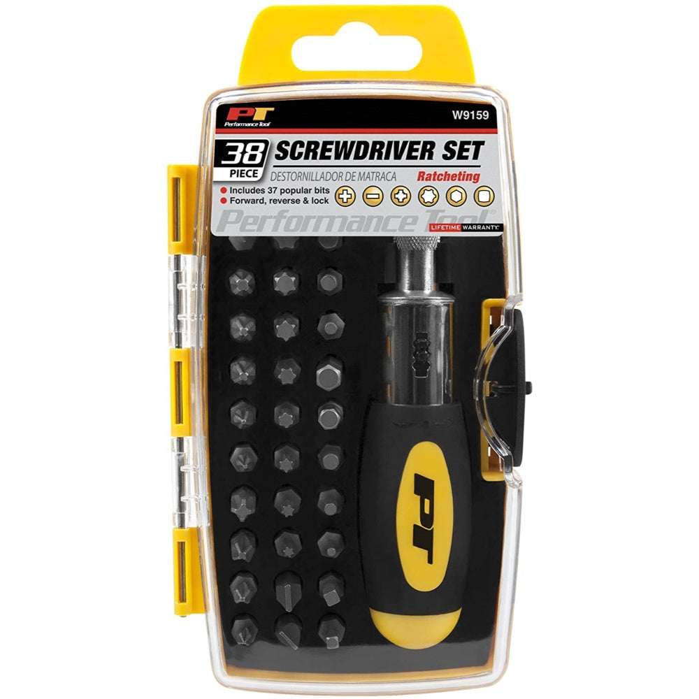 Screwdriver Set, Ratcheting, 36 Piece, Includes 1 Pc Ratcheting Screwdriver
