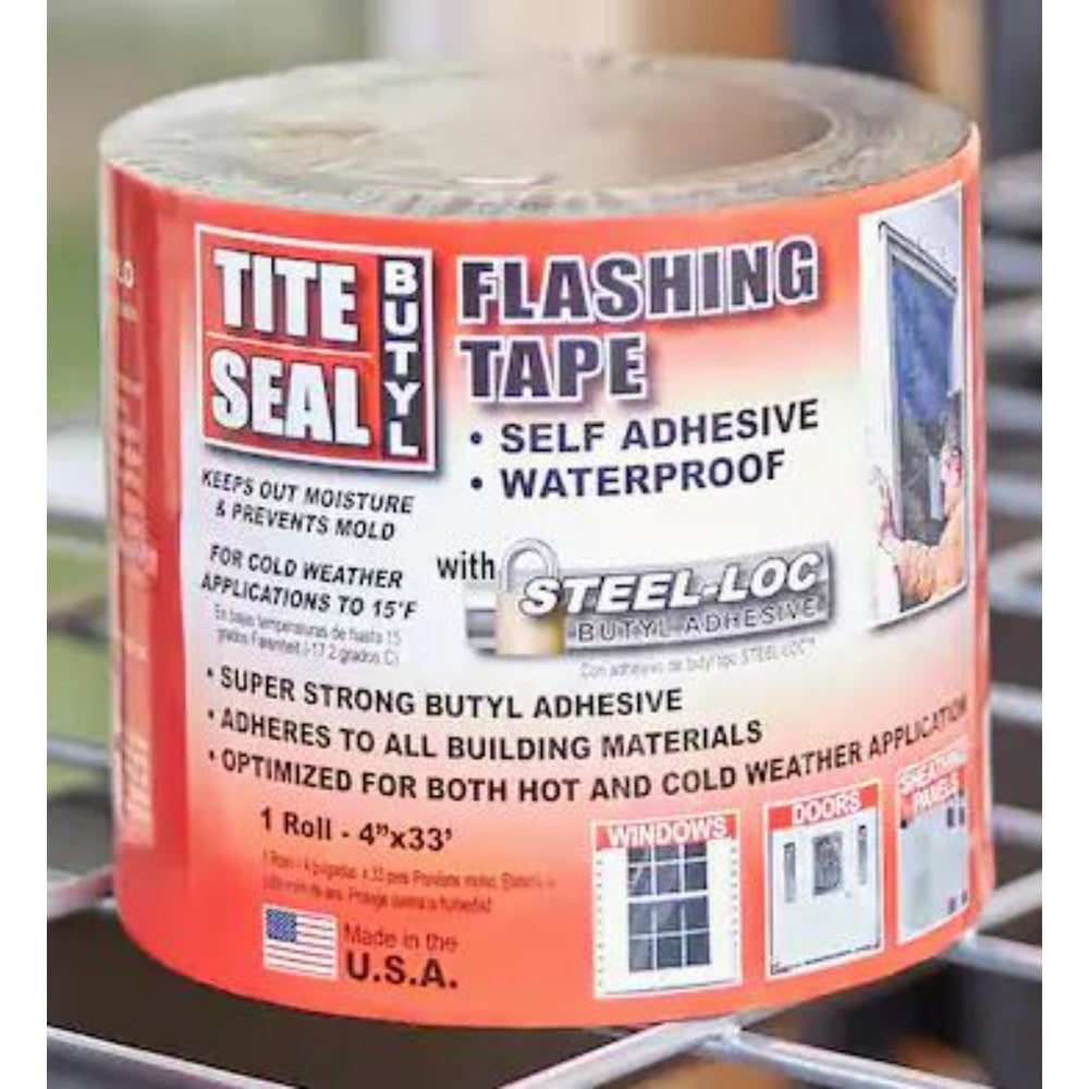 Tape, Adhesive, Butyl Rubber, White, 4-Inches X 33 Feet 494129