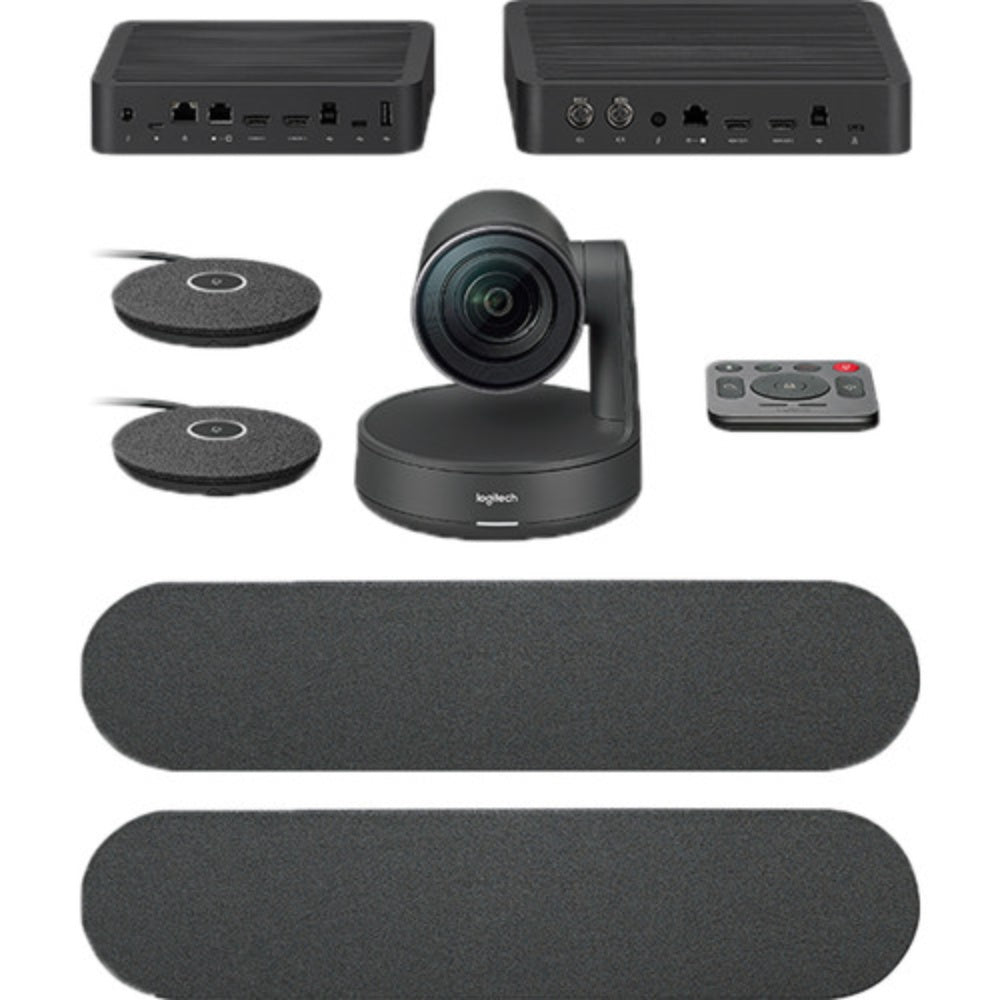 Logitech Rally Plus Uhd 4K Conference Camera System With Dual-Speakers And Mic Pods Set