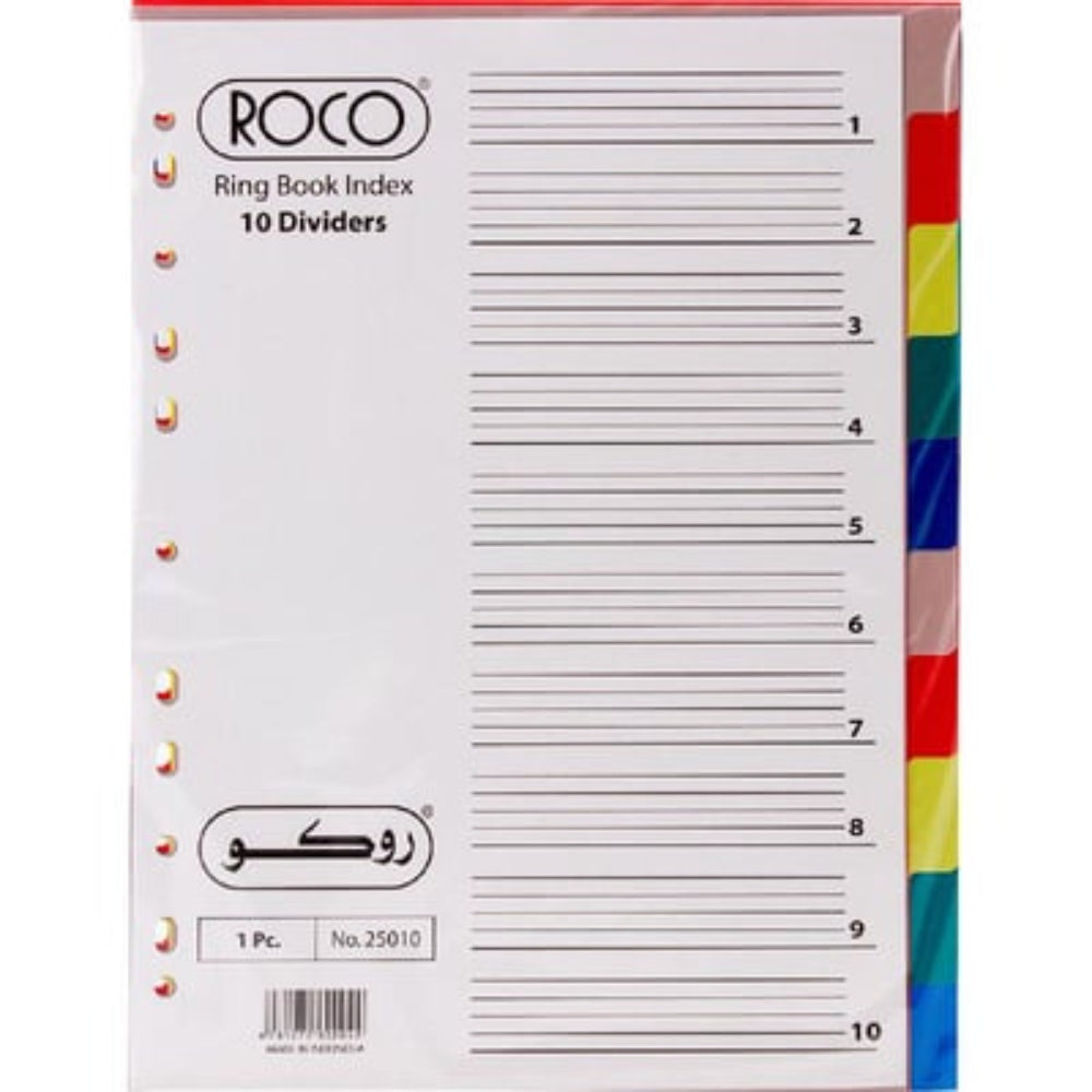 File Separator (Divider) /Dosya Seperatoru INDEX DIVIDER A4 10 TAB, COL, ROCO 1-10, RQ-25010