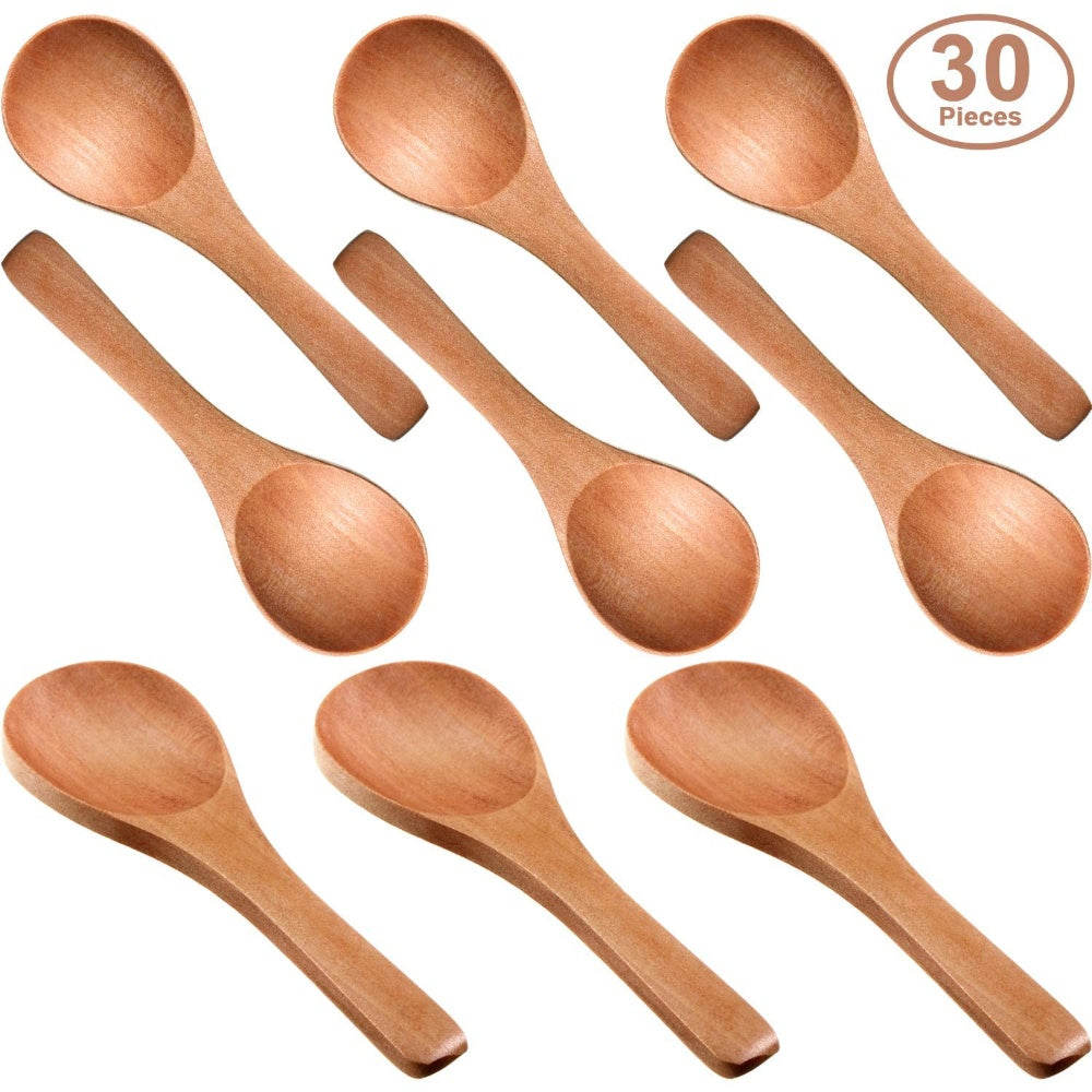 Small Wooden Spoons, 5 Inches (12 Pcs Per Set)