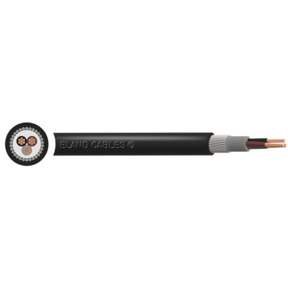 Cable, Electrical, Conductor Matl Cu, Size: 3 X 35 Mm2, Cu/Xlpe/Swa/Pvc, GULF CABLE 031-322-18-04