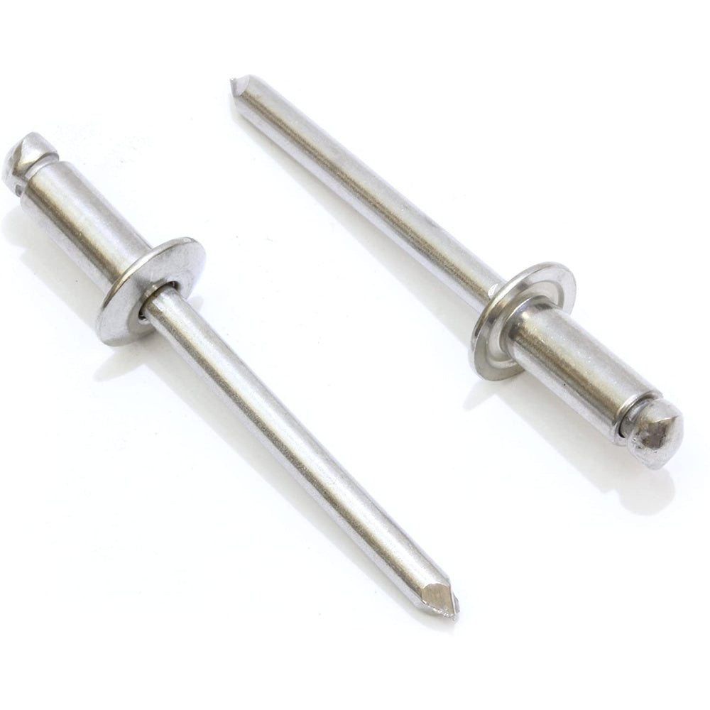 Rivet, Blind, Button Head, Stainless Steel, 1/8 X 1/4 Inches, VT12E00RI250