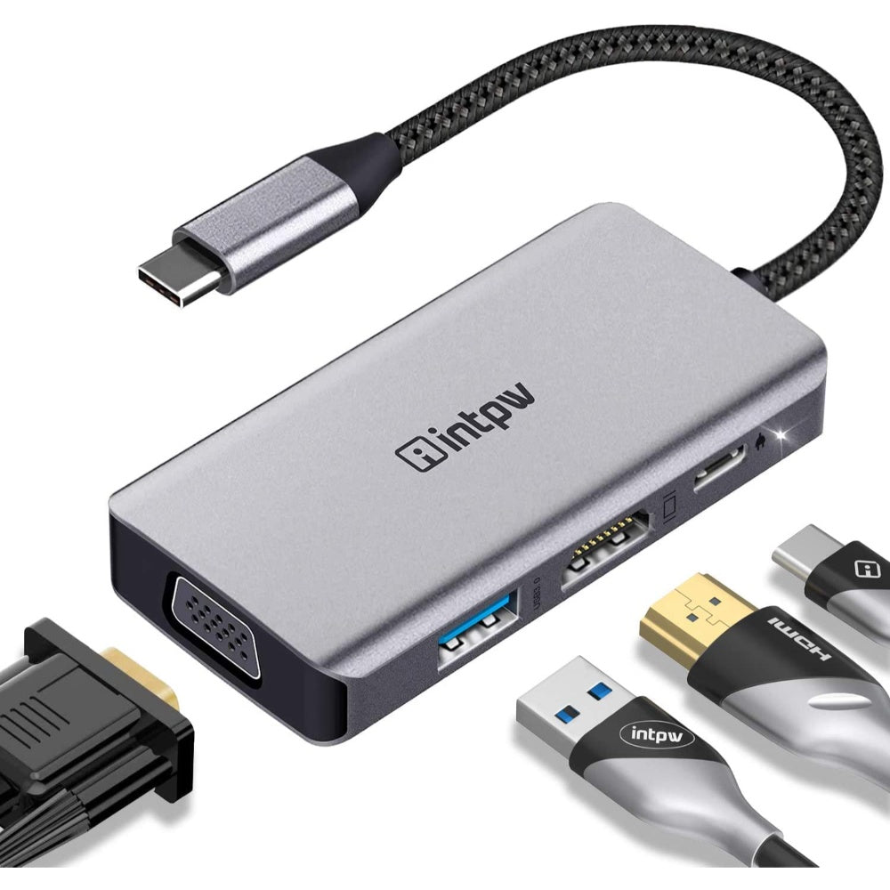 Adapter, Connector, Usb-C To Vga Hdmi, Usb Hub, 0.7 X 4.4 X 1.75 Inches, Z9G82AA